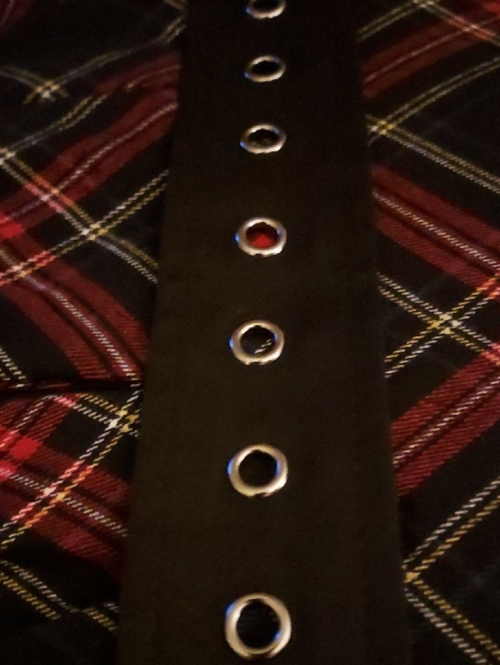 Hot Topic Social Collision Dress Black Red Plaid Belted Corporate Goth 3X NWT - Picture 5 of 9